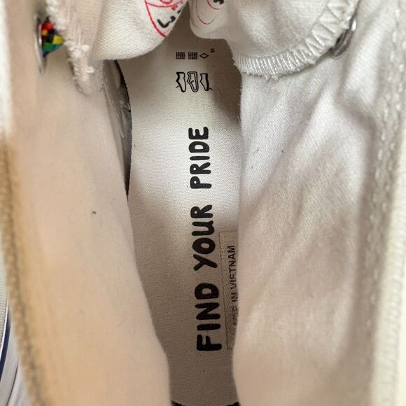CONVERSE "Find Your Pride" Star Canvas Rubber Hi Top Sneaker Mens Size 10.5 - Picture 8 of 11